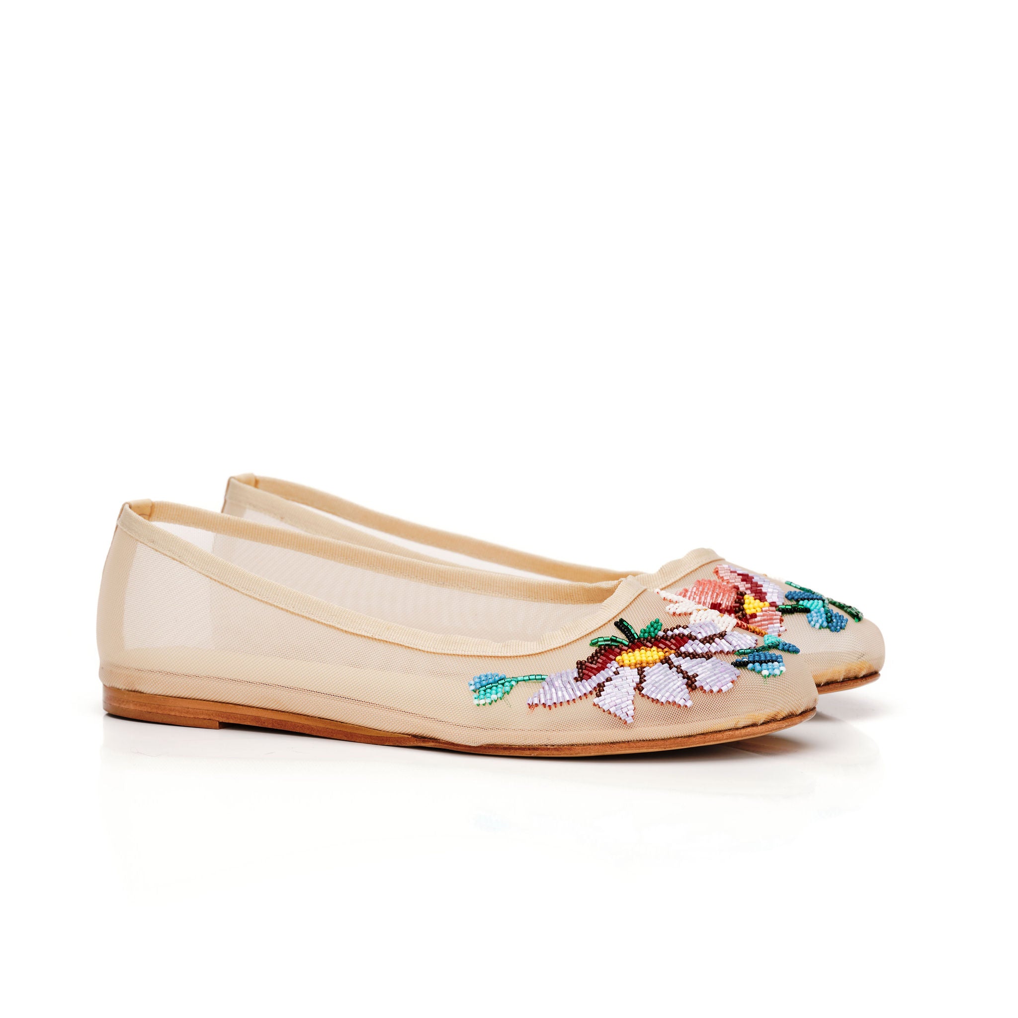 バレエシューズ Celine Ballerina Judy In Vernice Womens CELINE PARIS 160002 Beige Patent Leather Soft